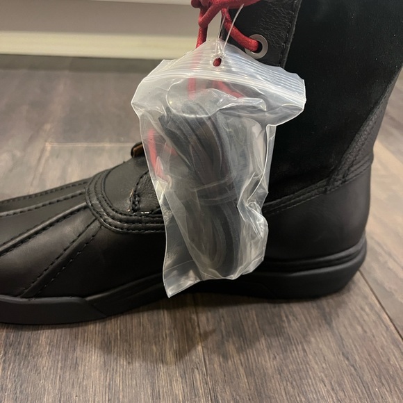 Polo Ralph Lauren Declan Winter Rain Duck Boots black leather Mens Size 8